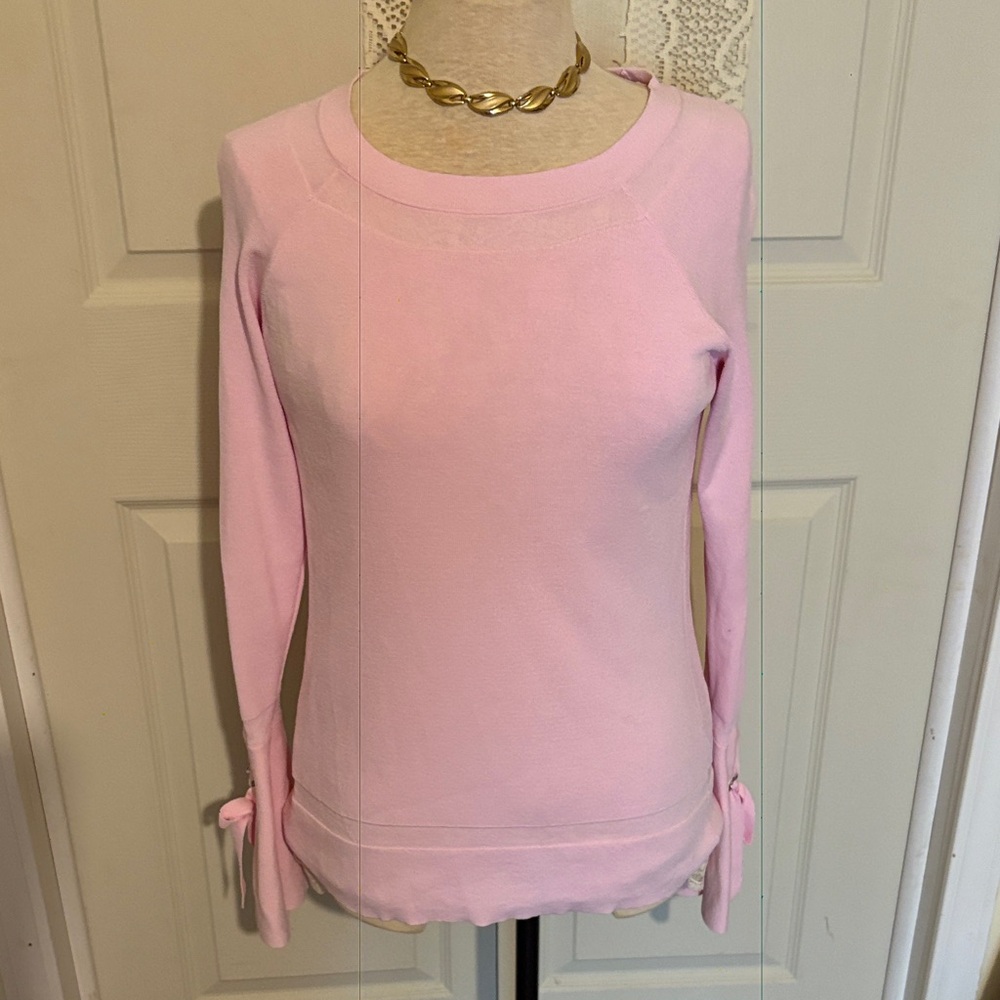 Peter Nygard Light Pink Top with Sleeve Ties